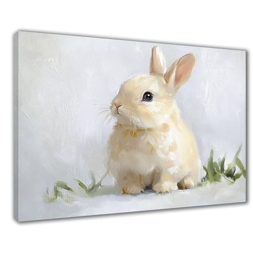 Niedlich Diamond Painting Erwachsene XXL 30x40 cm Diamond Painting Kaninchen, DIY 5D Kinder Diamant Bilder Eckige Steine Voll Zubehör Stickerei Kreuzstich Bastelset für Zimmer Deko Geschenke F1-463 von Wuleogxi