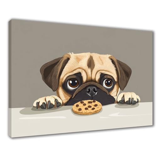 Niedlich Diamond Painting Erwachsene XXL 40x50 cm Diamond Painting Hund, DIY 5D Kinder Diamant Bilder Eckige Steine Voll Zubehör Stickerei Kreuzstich Bastelset für Zimmer Deko, Geschenke Frauen F1-300 von Wuleogxi