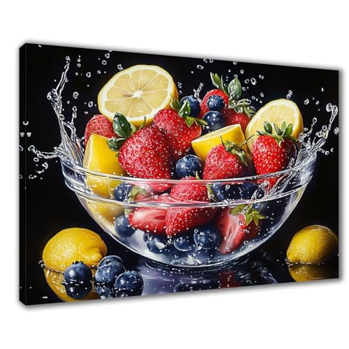 Obst Diamond Painting Erwachsene XXL 30x40 cm Diamond Painting Essen, DIY 5D Kinder Diamant Bilder Eckige Steine Voll Zubehör Stickerei Kreuzstich Bastelset für Zimmer Deko, Geschenke Frauen F1-418 von Wuleogxi