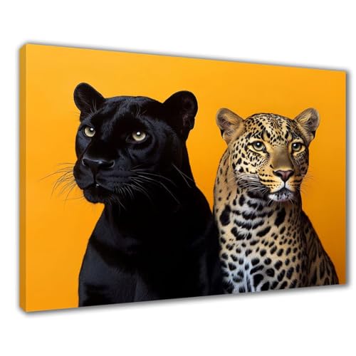 Tier Diamond Painting Erwachsene XXL 60x90 cm Diamond Painting Leopard, DIY 5D Kinder Diamant Bilder Eckige Steine Voll Zubehör Stickerei Kreuzstich Bastelset für Zimmer Deko, Geschenke Frauen F1-414 von Wuleogxi