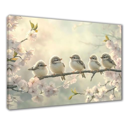 Vogel Diamond Painting Erwachsene XXL 70x90 cm Diamond Painting Blumen, DIY 5D Kinder Diamant Bilder Eckige Steine Voll Zubehör Stickerei Kreuzstich Bastelset für Zimmer Deko, Geschenke Frauen F1-526 von Wuleogxi