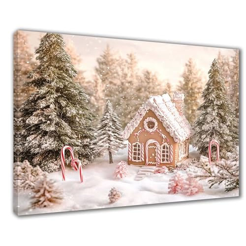 Winter Diamond Painting Erwachsene XXL 40x50 cm Diamond Painting Landschaft, DIY 5D Kinder Diamant Bilder Eckige Steine Voll Zubehör Stickerei Kreuzstich Bastelset für Zimmer Deko Geschenke F1-426 von Wuleogxi