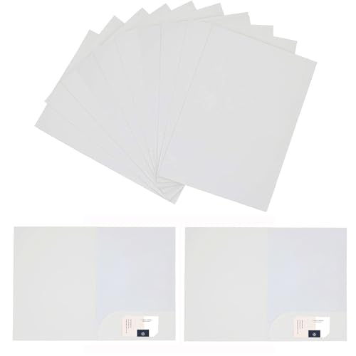 Präsentationsmappe a4 aus 350g/m² Kraftpapier Dokumentenmappe a4 Mappe mit Taschen Papier Urkundenmappe Sammelmappe fur Buro Konferenz Business, 310 x 220mm (12, Weiß) von Wuuooei