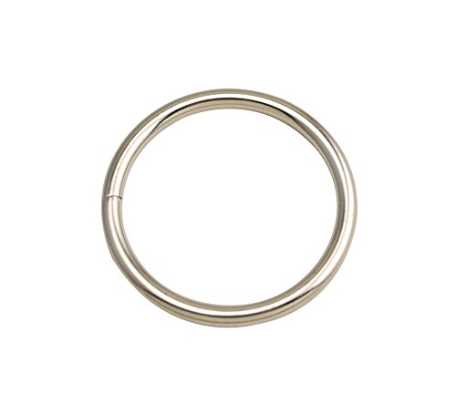 Wuuycoky Silberne O-Ringe, 5,1 cm Innendurchmesser, nicht geschweißt, Gurtband-Gürtelschnalle, 6 Stück von Wuuycoky