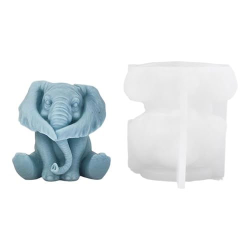 Elefant Silikonform 3D Elefant Silikon Kerzenform Tier Kerzenform Gießformen D I Y Handwerk Kerzen Form Seifenform Für Handgefertigte Seife, Duftkerzen, Handwerk Ornamente von Wuyooprt