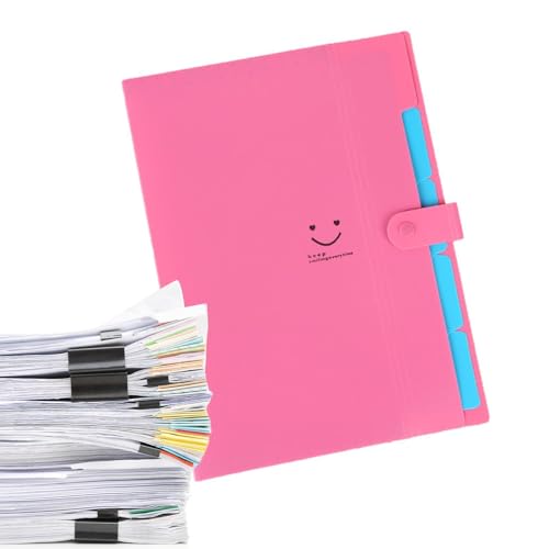 Wuyooprt Datei Organizer Ordner - Erweiterbarer wasserdichter Dokumentenhalter | Erweiterbarer unterteilter Ordner 5 Taschen & 4 Registerkarten für Papier, Material, Dokumente, Aufgaben von Wuyooprt