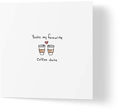 Wuzci Jubiläumskarte "You're My Favourite Coffee Date", 150 mm Länge x 150 mm Breite von Wuzci