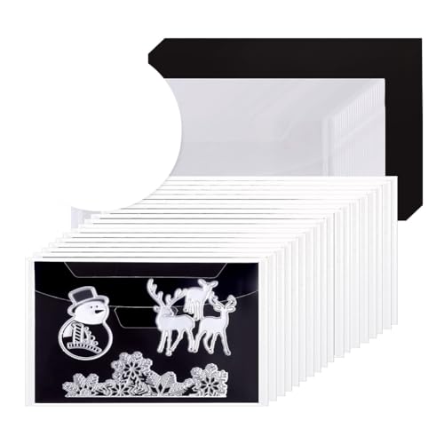 Wyerewel 20 Stück Magnetische Beutel und Papier, Stempel und Stanzschablone, Aufbewahrungsmeister, Schwarz & Weiß, PVC + Gummi, perfekt für Bastel-Enthusiasten von Wyerewel