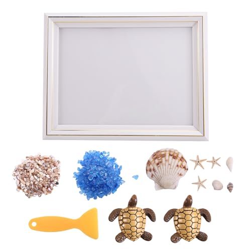 Wyerewel Rahmen-Harzform zum Selbermachen, Wellenkunst, Kunstharz, Basteln, Gießen, Epoxidharz, Formen-Set, Meeresglas-Kunst-Kits für Erwachsene, DIY Zuhause von Wyerewel