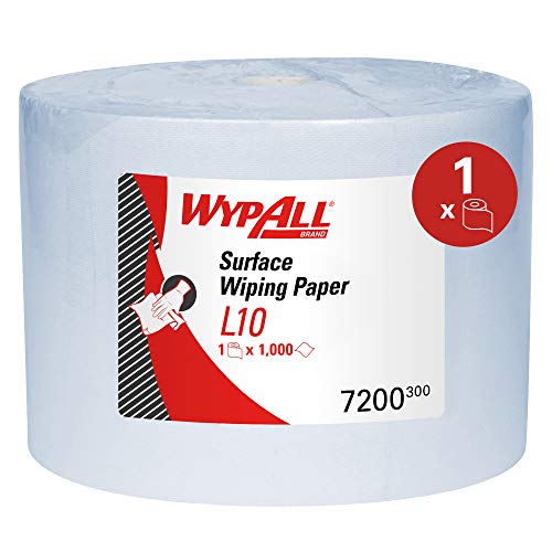 WypAll L10 Reinigungstücher für Oberflächen 7200 – Jumborolle – 1 Blaue Rolle x 1.000 Papier-Wischtücher von Wypall