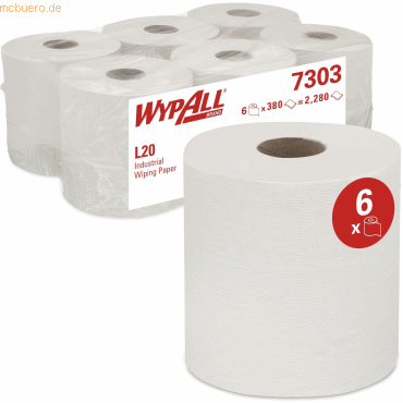 Wypall Wischtücher Wypall L20 Extra 2-lagig 38x18,5cm Zentralentnahme von Wypall