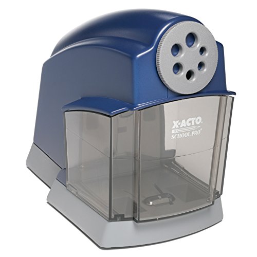 X-ACTO School Pro Classroom Elektrischer Bleistiftspitzer, Blau, 1 Stück von X-Acto