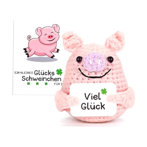 X-Institute Handgefertigter Gehäkelter Glücks Umarmungs Piggy Puppen Schlüsselanhänger Handgefertigter Strick Piggy Schlüsselanhänger Anhänger Sammlerstück Geschenk Für Erwachsene Und Kinder von X-Institute