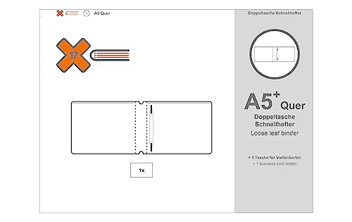 A5+ Quer Doppeltasche Schnellhefter für das revolutionäre X17-Notizbuch von X17