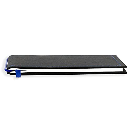 X17-A6 Notizbuch/Personal Organizer | 7mm dünn | schwarz + blau, vegan! Deutsches Zellulose-Material. Nachfüllbar. Notizheft (gepunktet) mit Doppeltasche, Made in Germany. von X17