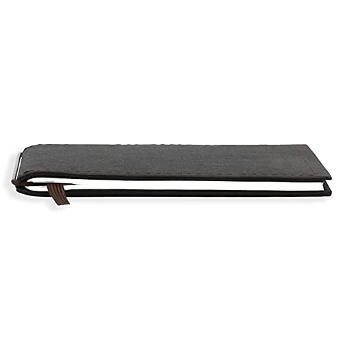 X17-A6 Notizbuch/Personal Organizer | 7mm dünn | schwarz + braun, vegan! Deutsches Zellulose-Material. Nachfüllbar. Notizheft (kariert 5mm) mit Doppeltasche, Made in Germany. von X17