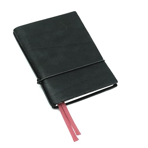 X17-A7 Notizbuch/Personal Organizer | 9 mm dünn | 9 mm dünn schwarz, aus Leder. Nachfüllbar. Notizheft (blanko). Nachfüllbar. Notizheft (blanko) mit Lesezeichenband, Made in Germany. von X17