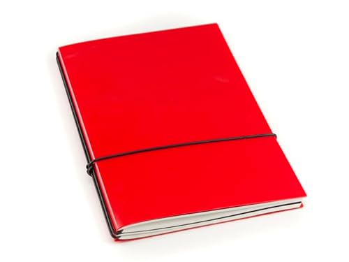 X17 Notizbuch/Personal Organizer A6, feuerrot; Vegan! sehr robust. Austauschbare Notizhefte (blanko,kariert) mit Doppeltasche, Made in Germany von X17