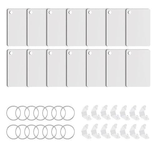 40pcs/set Creative Blankely Keychains Clear Craft Anhänger Mit Clip Schlüsselbund Kits Craft Project Keyrings Geschenk von XAGMODSHN