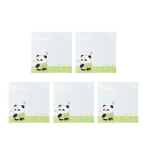 5 Stück/Set Cartoon Panda Haftnotizen Haftnotizen Haftnotizen Notizblock Ästhetische Haftnotizen Tier Post Notizzettel Schule Bürobedarf von XAGMODSHN