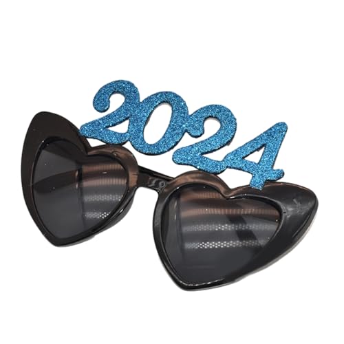 Happy New Year 3D Party Brille 2024 Brillenrahmen Party Requisiten Dekoration Neujahr Party Photo Booth Requisiten von XAGMODSHN