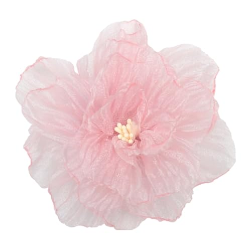 Organza-Blume, brennender Stoff, Blume, handgefertigt, 3D-Blume, Haar-Accessoire, Kleidung, Blumenornament, Damen von XAGMODSHN