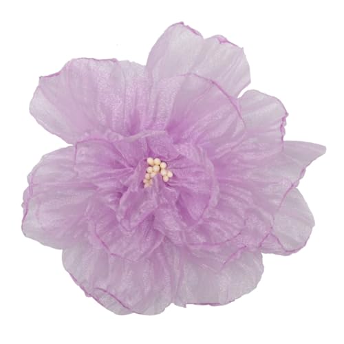 Organza-Blume, brennender Stoff, Blume, handgefertigt, 3D-Blume, Haar-Accessoire, Kleidung, Blumenornament, Damen von XAGMODSHN