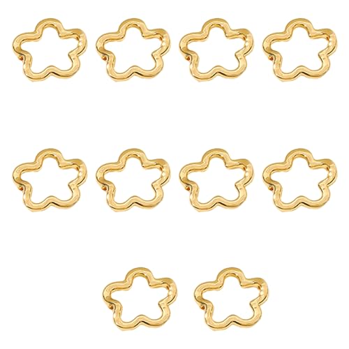 Packung Von 10 Perlenanschlüssen Für Armbänder Und Halsketten Schmuckfundkomponenten Durch Lochperlenkreise Rahmen Packung Von 10 Perlenanschlüssen Für Armbänder Und Halsketten Schmuckfundkomponenten Durch Lochperlenkreise Rahmen von XAGMODSHN