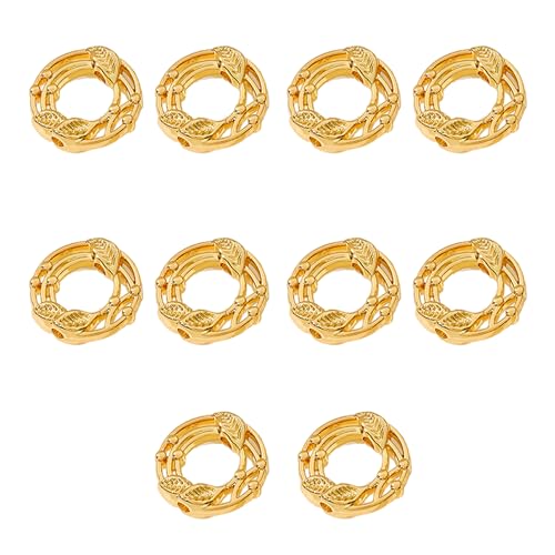 Packung Von 10 Perlenanschlüssen Für Armbänder Und Halsketten Schmuckfundkomponenten Durch Lochperlenkreise Rahmen Packung Von 10 Perlenanschlüssen Für Armbänder Und Halsketten Schmuckfundkomponenten Durch Lochperlenkreise Rahmen von XAGMODSHN