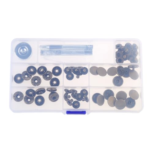 XAGMODSHN 15 Sets 15 mm Verschlüsse-Kits, für Lederhandwerk und Kleidung, Metallknöpfe mit Montagewerkzeugen von XAGMODSHN