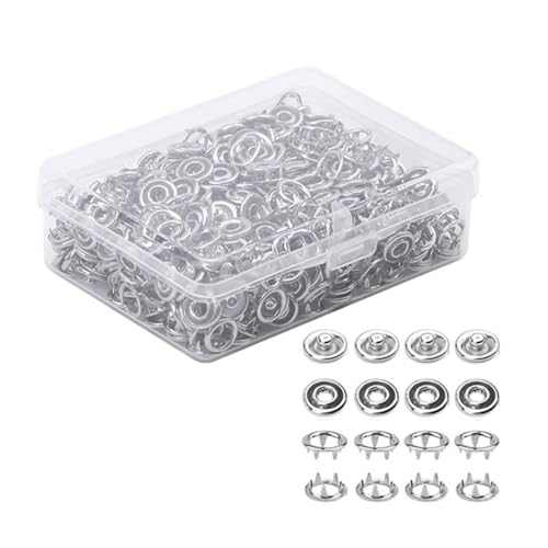 XAGMODSHN 50/150 Sets 9,5 mm Metallknopfverschlüsse, Knopfverschlüsse, fünf Krallen, Schnallen für Baby-Lätzchen, Kleidung von XAGMODSHN