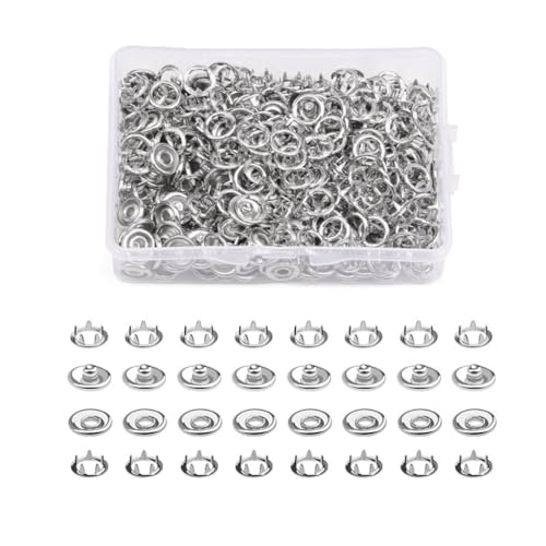 XAGMODSHN 50/150 Sets 9,5 mm Metallknopfverschlüsse, Knopfverschlüsse, fünf Krallen, Schnallen für Baby-Lätzchen, Kleidung von XAGMODSHN