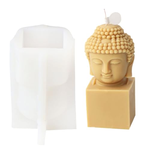 XAGMODSHN Buddhas Kopf Silikonform Kerze Gips Epoxidharz Gießform Desktop Dekorationen von XAGMODSHN