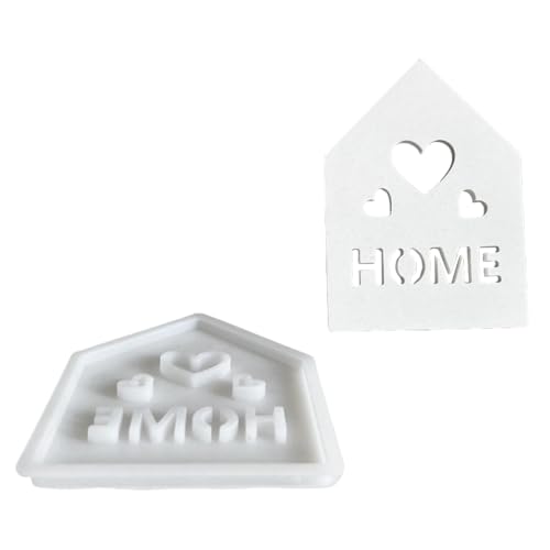 XAGMODSHN Silikonform für Zuhause, 3D-Hausfigur, Ornament-Form, einfach zu entformen, Gipsform, Schmuckherstellungszubehör von XAGMODSHN