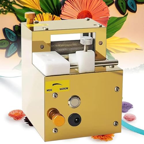 XAoSCd Elektrische Papierrollenmaschine, Papierkunst-Quastenschneidemaschine, 3D-Handgefertigter Papierquasten-Blumenrollen-Papierblumenmacher, DIY-Papierblumenmacher,Gold von XAoSCd