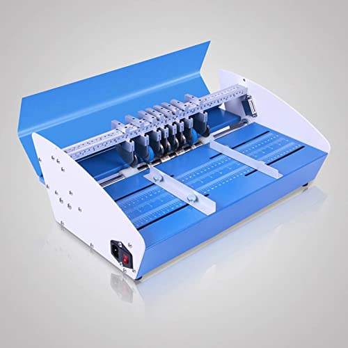 XAoSCd Elektrischer Rill- Und Falzschneider, 3-In-1-Rillmaschine, Perforator Zum Rillen Und Perforieren Von Papier Mit Robustem Metallgehäuse, Multifunktion Für Dateien Und, von XAoSCd