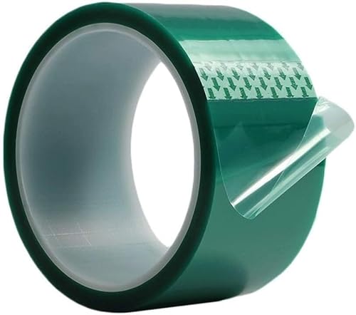 XAoSCd Für Hardware-Zubehör, DIY-Polyesterband Mit Silikonkleber – Grünes Klebeband, Pet, Hitzebeständiges Isolierband Aus Polyimidfolie, Pulverbeschichtung, E-Beschichtung, EL,Green-12mmx33cm von XAoSCd