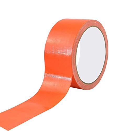 XAoSCd Klebeband, Farbiges Klebeband, Strapazierfähiges Gaffer-Tape, Wasserdichtes Klebeband, Stark Haftendes Gewebeband, Starkes Teppichband, Stadion-Bühnen-Garage-Markierungs,Orange-One Size von XAoSCd