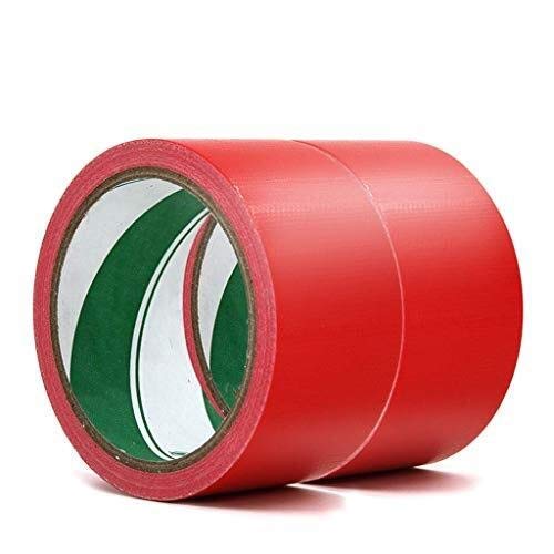 XAoSCd Klebeband, Rotes Gaffa-Klebeband, Starkes Gewebeband, 2 Rollen Dick, Klebrig, Wetterfestes Bodenband, Bühnenband – Ideal Für Bastelarbeiten, Heimwerkerreparaturen, 48 Mm, von XAoSCd