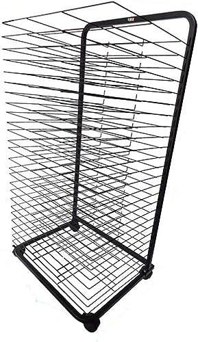 XAoSCd Kunst-Aufbewahrungsregal, Platzsparendes Kunst-Trockenregal, Mobiles Trockenstaffelei-Rack, 25-Lagiges Trockengitterregal Für Den Klassenraum, Für Kunstwerke In Ateliers,25 Layers von XAoSCd