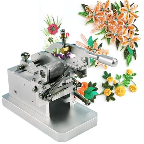 XAoSCd Manuelle Papierrollenmaschine Zum Selbermachen, Quastenmaschine Zum Papierschneiden, Einstellbare Längenbreite, Werkzeuge Zur Herstellung Von Blumen Aus Farbigem Pa,B von XAoSCd