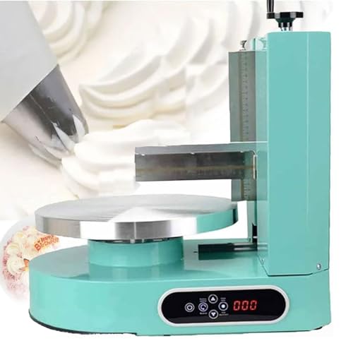 XAoSCd Maschine Zum Verteilen Und Schmieren Von Kuchencreme, Dekorationsmaschine, Automatischer Kuchencremeglätter, Verstellbarer Kuchenschaber Für 4-12-Zoll-Kuchen, Weiß,Green von XAoSCd