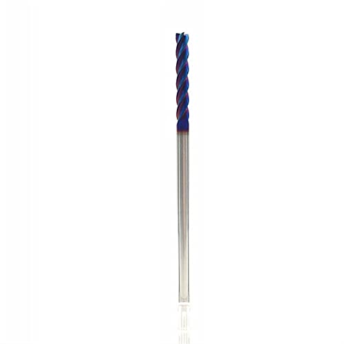 XBF-TOOL, 1pc Schaftfräser 4mm Lange 100mm HRC65 4Flute D4 * 100L 4T VHM-Schaftfräser Fat gerader Schaft Blau Beschichtete Fräswerkzeug von XBF-TOOL,