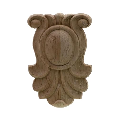 XBHGSY Holz Geschnitzte Applique Holzgeschnitzte Eckapplikation Mit Floraler Holzschnitzerei Dekorative Holzfiguren Für Möbel Tür Zuhause Aufkleber 14 Cm X 9,5 Cm von XBHGSY