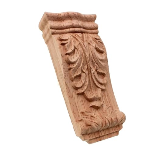 XBHGSY Holzschnitzerei Applikationen Geschnitzte Holzkonsole Gummiapplikation Retro Möbel Handwerk Dekor Holzfiguren Miniaturen Ornamente 18 * 8 * 3Cm von XBHGSY