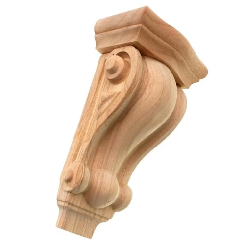 XBHGSY Unlackiert Applique Wandbeschläge Holz Geschnitzt Aufkleber Ecke Applikationen Rahmen Möbel Holzschnitzerei Dekorative Holzfiguren Handwerk 25 * 13,5 * 8 Cm von XBHGSY