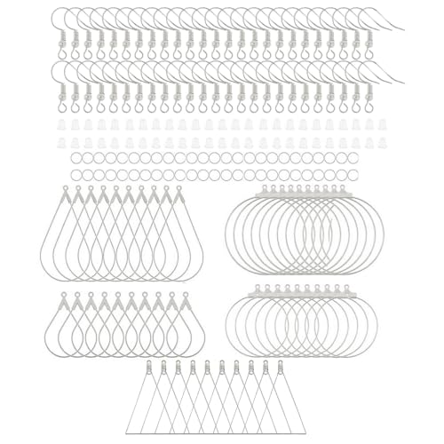 XBOKA Ohrringhaken, Schmuckherstellung, Ohrringherstellung, Ohrring-Teil für Schmuckherstellung, Ohrringherstellung, 200 Stück von XBOKA