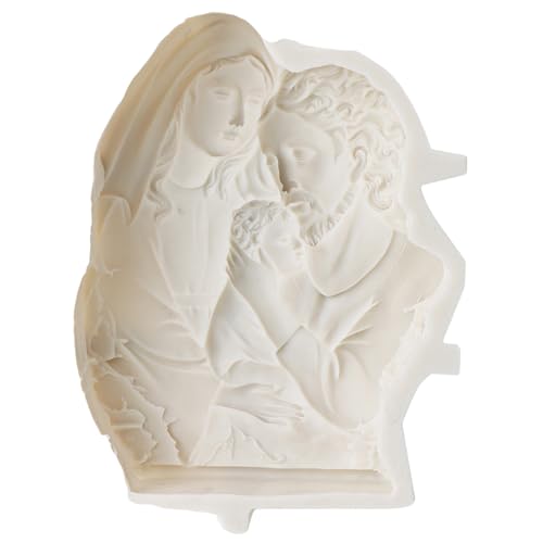 XBOKA Religiöse Skulptur, Silikon-Kerzenformen für Kerzen, Seife, Weihnachtsdekoration, Silikon-Kerzenformen für Epoxidharz von XBOKA