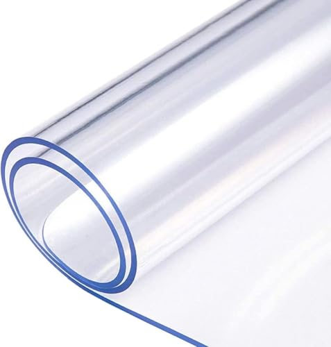 Transparente PVC-Tischdecke,1.5mm Dickes,glasklar,Tischschutz,wasserdicht,ölbeständig,umweltfreundlichrutsch, Kratzfest, pflegeleicht Tischdecke (80x140cm/31.5x55.12in) von XCKJYDCDB