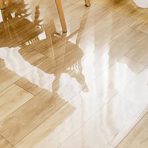 XCKJYDCDB Transparent seat Cushion for Hard Floors, 1.5 mm Thick transparent PVC, transparent Plastic Protector for Wooden Floors/Carpets Rectangle (1.5mm,120x120cm(47.24x47.24in)) von XCKJYDCDB